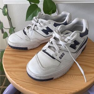 New Balance 550 White and navy Sneakers